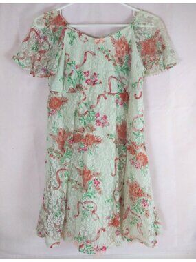 Disney D-Signed Girl's Beauty And The Beast Dress Lace Floral Large 14/16
